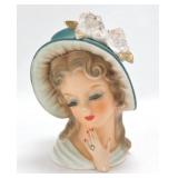 Lady head vase 7"