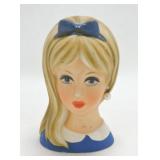 Lady head vase C8494, 7"