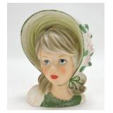 Relpo lady head vase 5 1/2", K1880