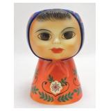 Japan lady head vase 8"