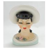Lady head vase 6"