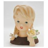 Lady head vase 5 1/2, C6049