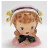 Geo. Lefton lady head vase 5 1/2", 70263,