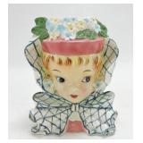 Lady head vase 6"