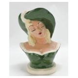 Lady head vase 7"