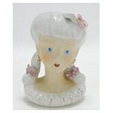 Lady head vase 4 1/2"