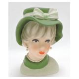 Large Napco lady head vase C7497, 9"