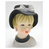 Napco lady head vase C7495, 8"