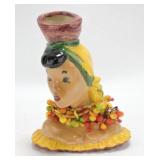 Lady head vase 7 1/2"