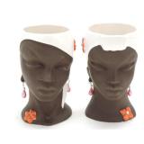 Napco pair lady vases, K2841, K2844, 6",