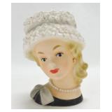 Relpo lady head vase 5 1/2", K7517