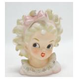 Japan lady head vase 5 1/2"
