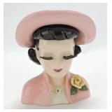 Japan lady head vase 5 1/2"