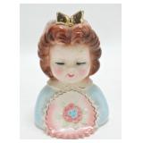 Lady head vase 6"