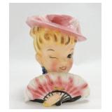 Lady head vase 5 1/2"