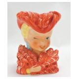 Lady head vase 6"