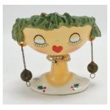 Holt Howard lady head vase 4"