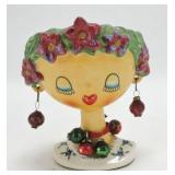 Lady head vase 5"