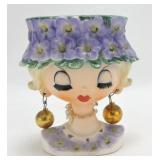 Lady head vase, 15/61, 5"