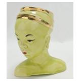 Lady head vase 6"