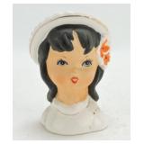 Lady head vase 3 1/2"