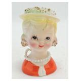 Lady head vase 3 1/2"