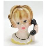 Lady head vase 5 3/4"