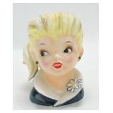 Lady head vase 5"