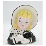 Nucrest lady head vase E399, 6"