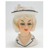 Lady head vase 6"