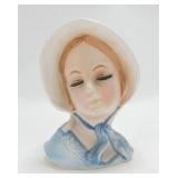 Topline lady head vase, 50/426, 6"