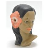 Lady head vase 9"