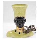 Lady head vase TV lamp 9"