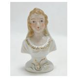 Japan  lady head vase 4"