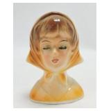Japan  lady head vase 3 1/2"