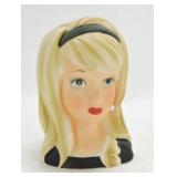 Japan lady head vase 5 1/2"