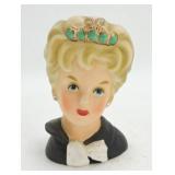 Japan lady head vase 5 1/2"