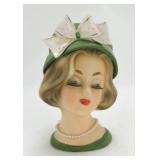 Lady head vase 6 1/2"