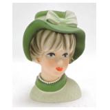 Napco lady head vase C7495, 8"