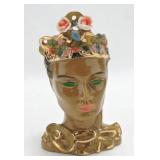 Lady head vase 6"