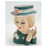 Japan lady head vase 5 3/4"
