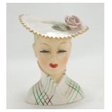 Relpo lady head vase 5 1/2"