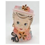 Lady head vase 5 1/2"