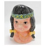Enesco lady head vase 5 1/2"