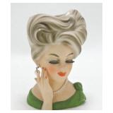 Parma A174 lady head vase 7", nick to hair