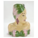 Lady head vase 8"