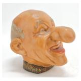 Gentleman with big nose head vase 5 1/2"