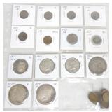 US coin lot: 38 Lincoln wheat, 5 Indian head