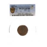 1917-S Lincoln cent PCGS AU55
