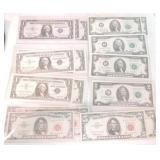 US currency lot: 3 - 1935 $1 silver certificates,